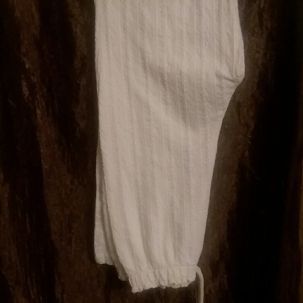 Vintage TROIKA Cotton Pants - Cream Sz M?